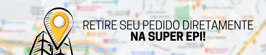 Banner de retirada de pedido na loja com o texto: Retire seu pedido na loja. O banner é azul e tem o texto em branco. O banner é um retângulo com o texto no centro.